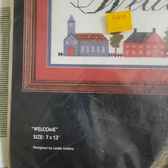 NIP Bucilla "Welcome" counted cross stitch kit 7"×13" pattern # 49903. - Picture 3 of 5